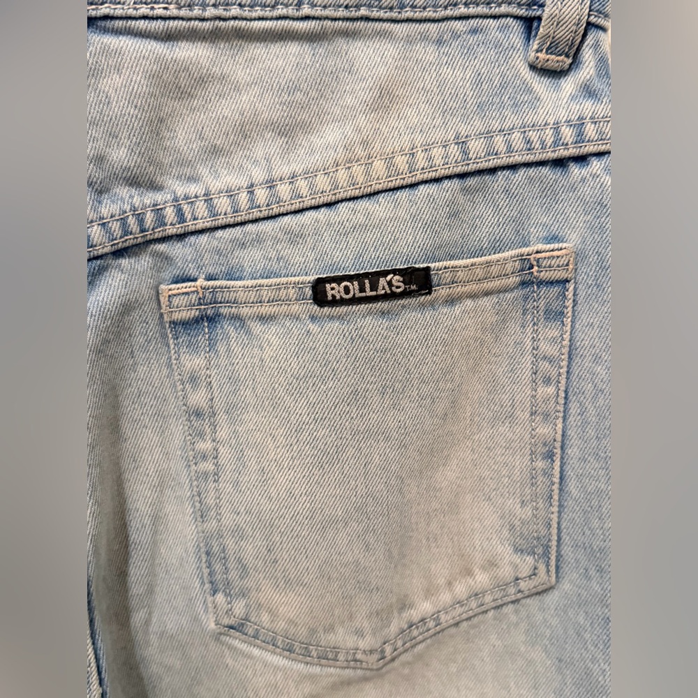 ROLLA'S Vintage Blue Wide Leg Jeans Sz 25 - Picture 7 of 13